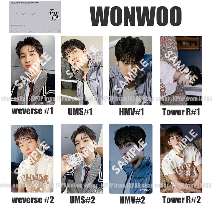 WONWOO SEVENTEEN FML POB photocard CARAT weverse UMS HMV Tower records