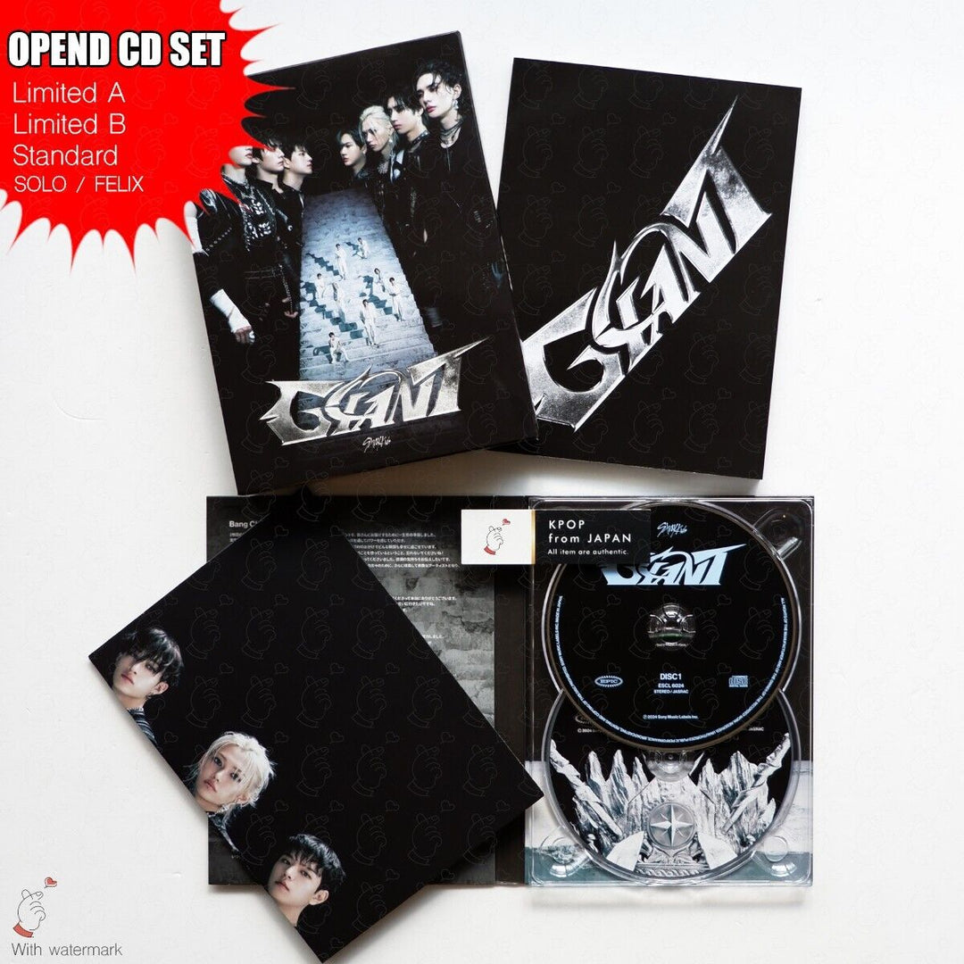 OPENED FELIX STRAY KIDS GIANT LIMITED A , B , STANDARD , SOLO 4CD SET JAPAN