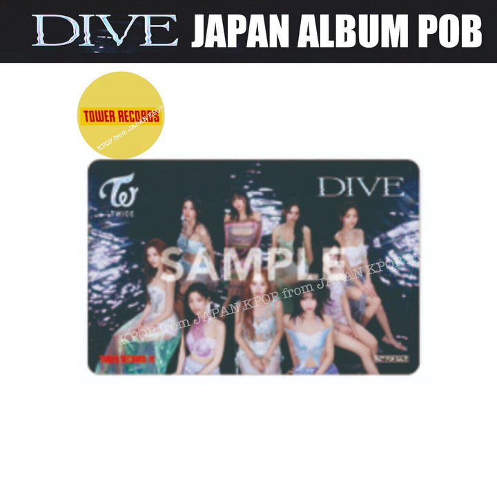 PRE TWICE JAPAN DIVE Japan  Official POB Tower Record HMV Photocard Bookmark