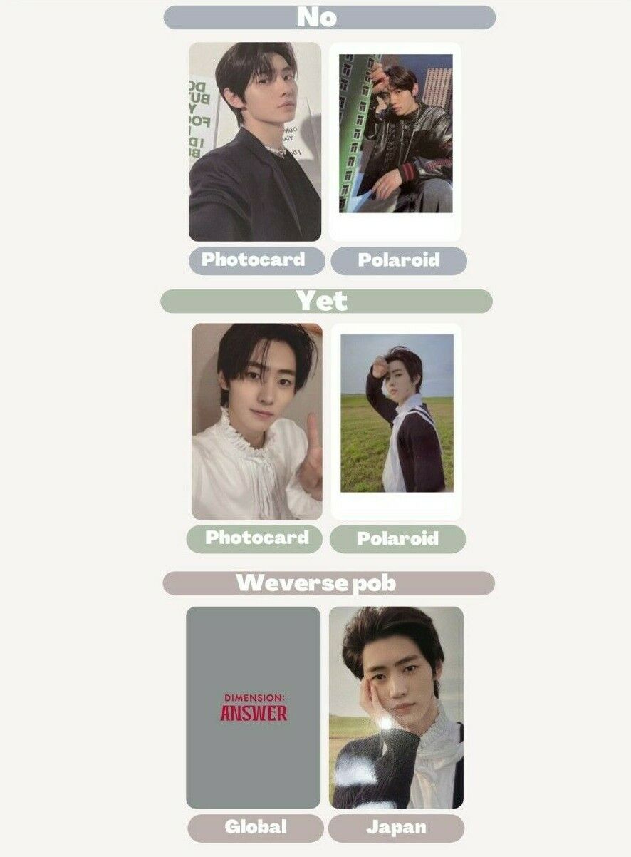 ENHYPEN Sunghoon Repackage DIMENSION : ANSWER NO YET Official Photo card weverse