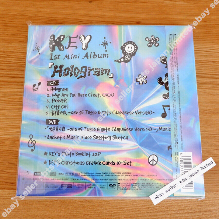 SHINee KEY Holograma 2Tipo CD+DVD+PhotoBooklet Edición Limitada/CD Normal Ed 