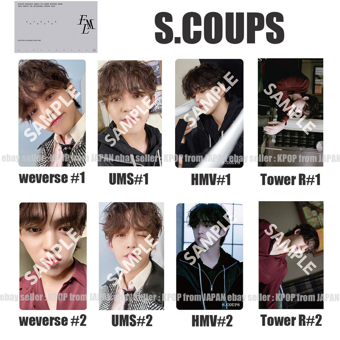 S.COUPS SEVENTEEN FML POB photocard CARAT weverse UMS HMV Tower records