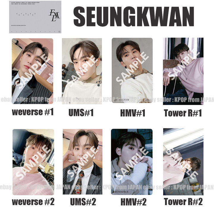 SEUNGKWAN SEVENTEEN FML POB tarjeta fotográfica CARAT weverse UMS HMV Torre R 