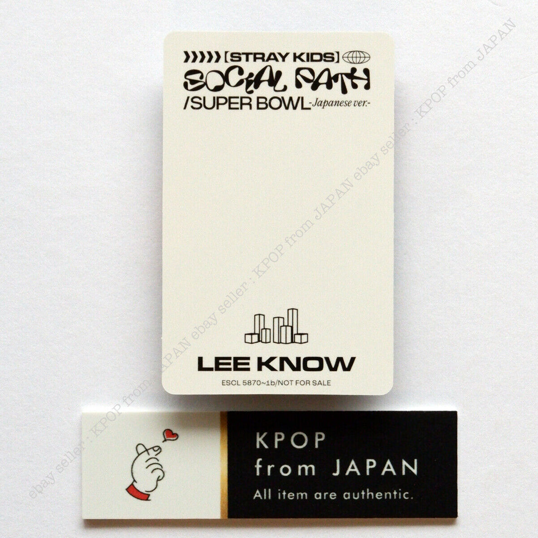 Lee Know Stray Kids Social Path Official Photocard JAPAN POB FC Photo card Fan