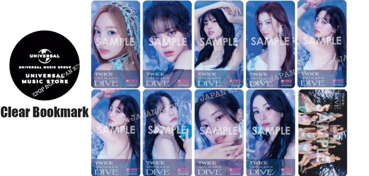 PRE TWICE JAPAN DIVE Japan  Official POB Tower Record HMV Photocard Bookmark