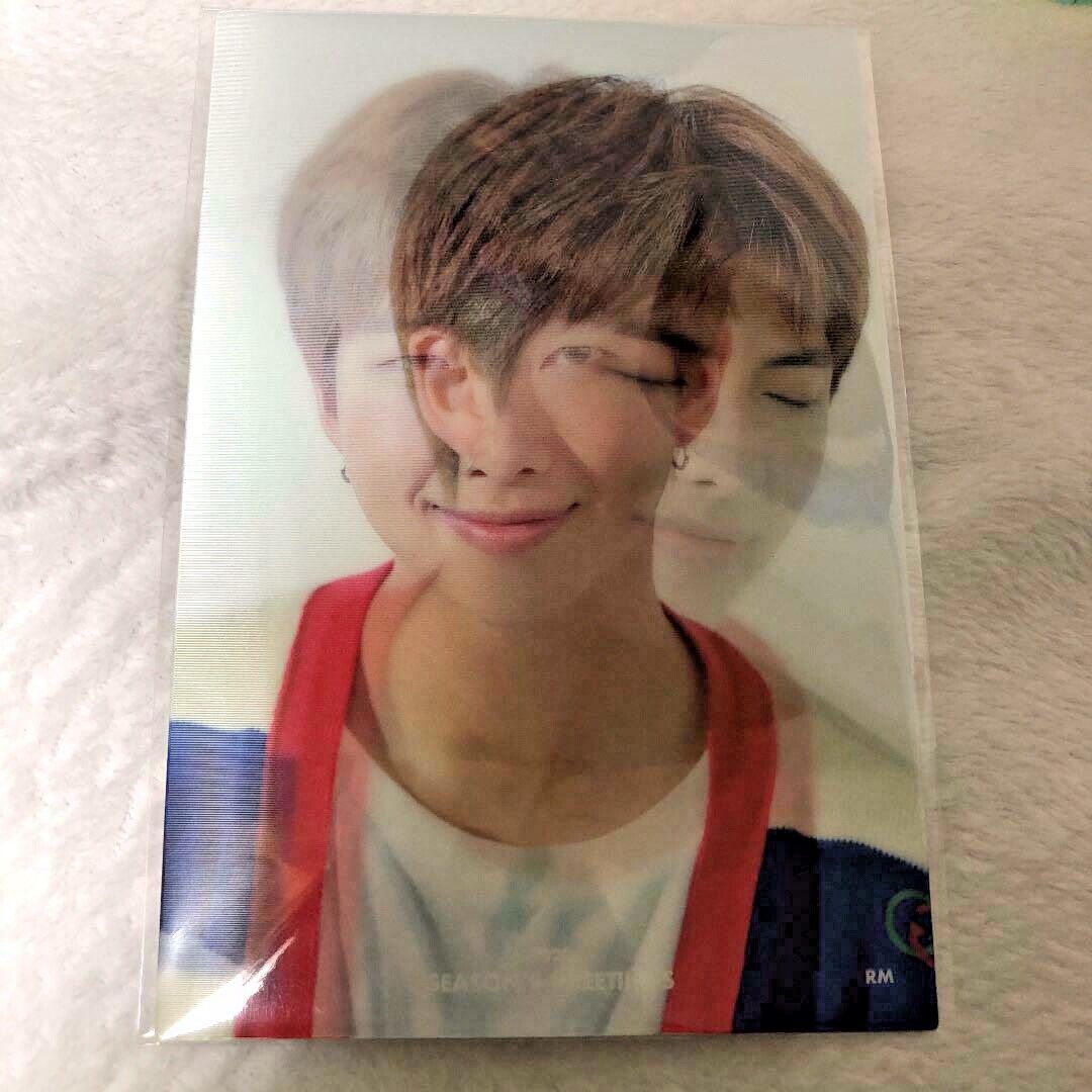 TARJETA FOTO LENTICULAR DE SALUDOS DE LA TEMPORADA 2020 OFICIAL DE BTS Jungkook V JIMIN SUGA 