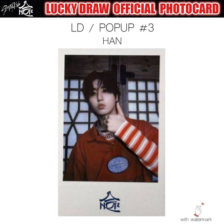 PRE STRAY KIDS HOP LUCKY DRAW SOUNDWAVE POP-UP OFFICIAL PHOTOCARD POLAROID POPUP