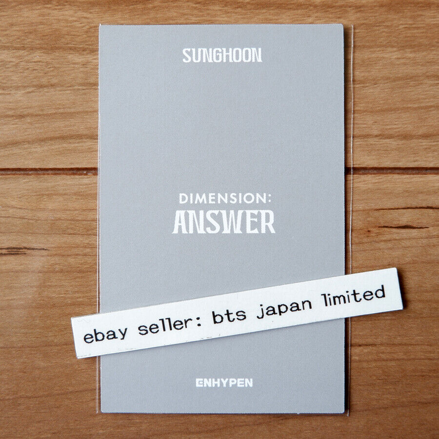 ENHYPEN Sunghoon Repackage DIMENSION : ANSWER NO YET Official Photo card weverse