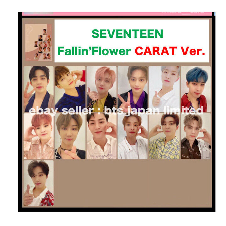 DIECISIETE OFICIAL FALLIN' FLOWER CARAT ver. FAN CLUB Photocard Tarjeta fotográfica 