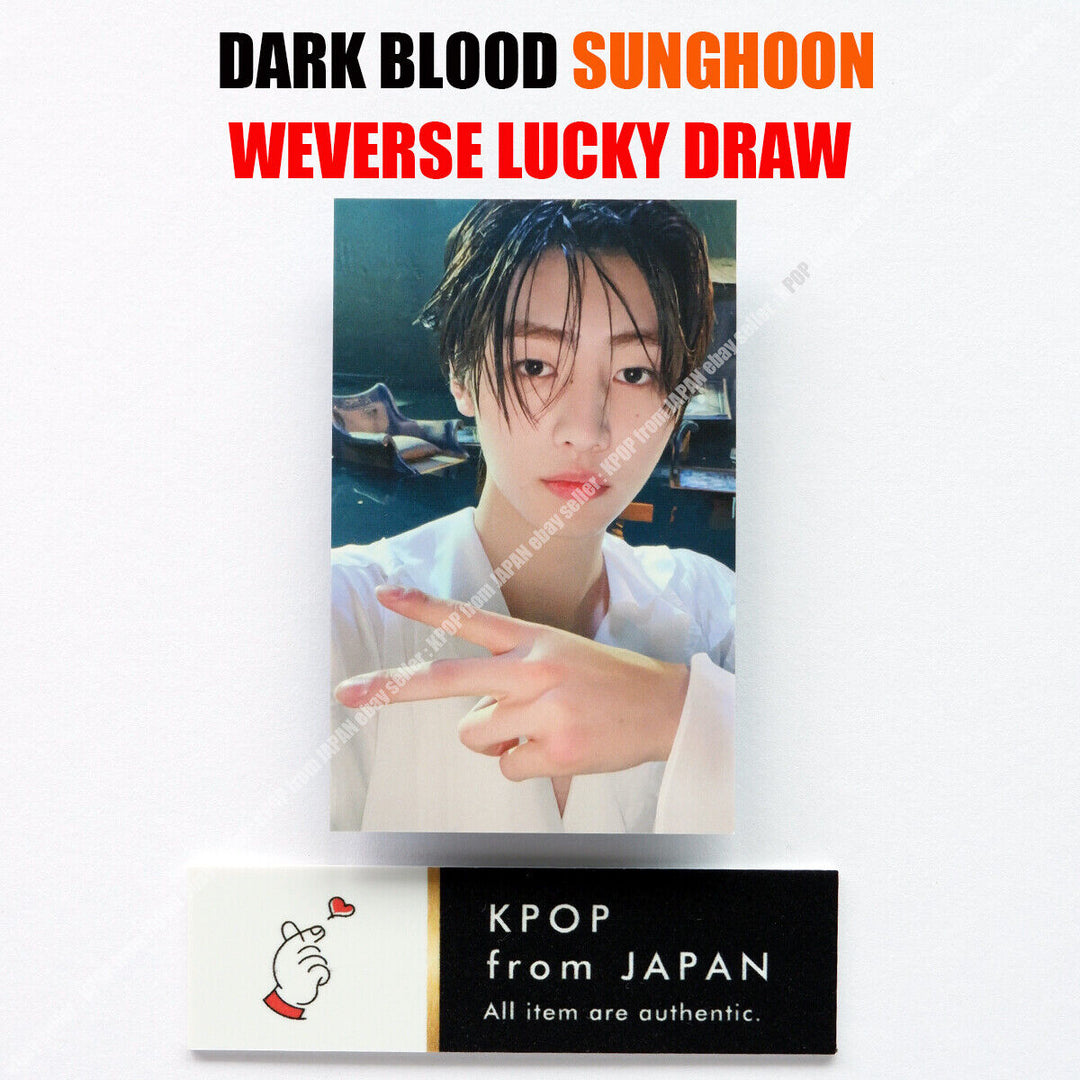 ENHYPEN DARK BLOOD Weverse UMS Japón limitado Sorteo de la suerte Tarjeta fotográfica oficial POB 