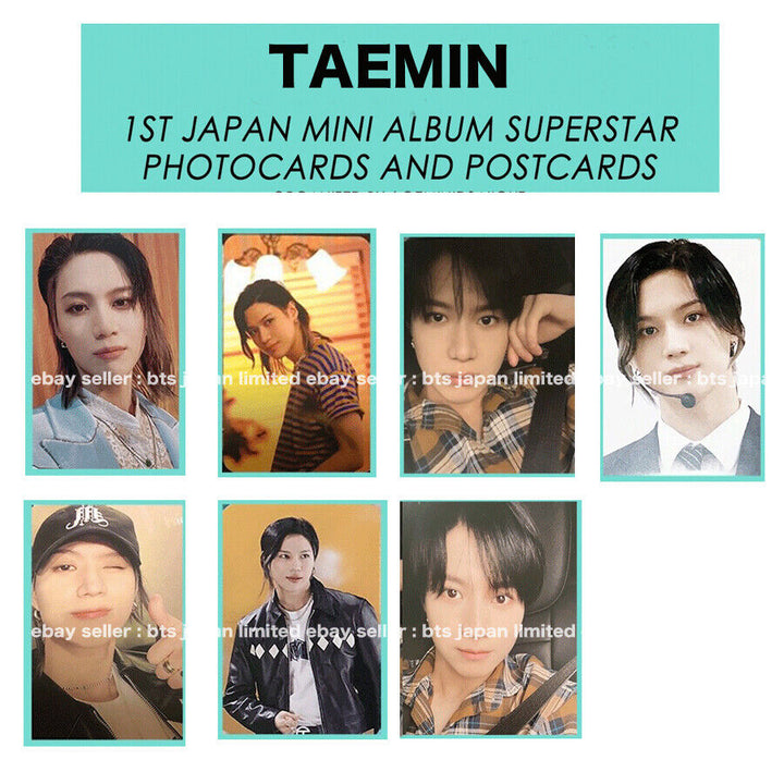 SHINee Taemin SUPERSTAR Tarjeta fotográfica oficial AB Normal ver Tarjeta fotográfica PC 