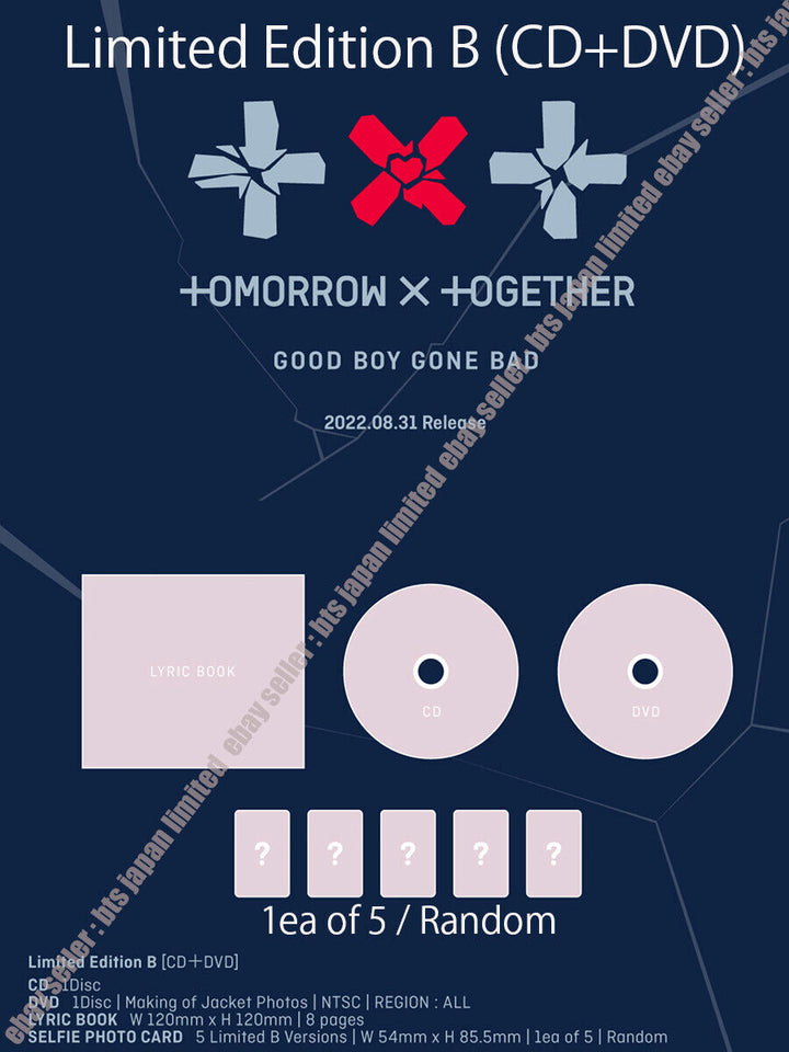 TOMORROW X TOGETHER TXT GOOD BOY GONE BAD Universal , weverse solo POB GBGB