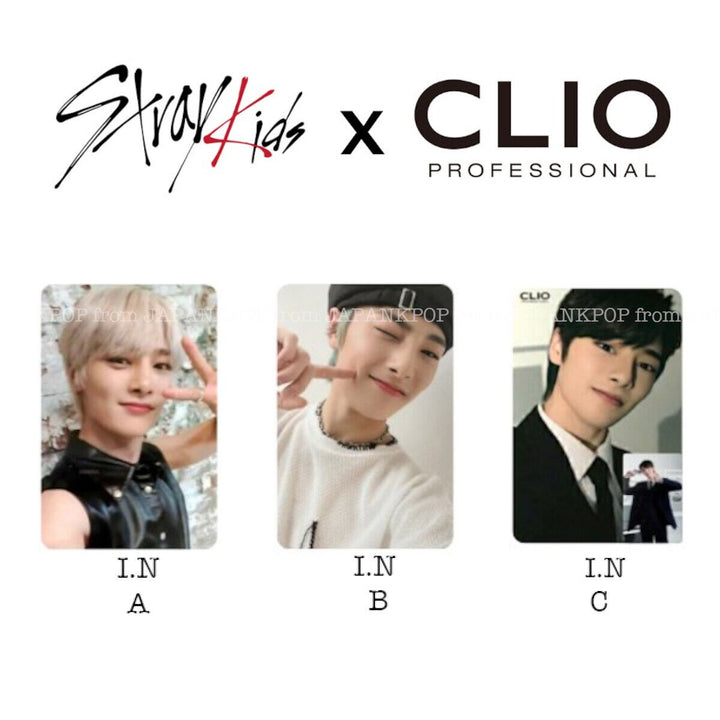 Stray kids CLIO Official Photo card Bang chan Lee know Han Felix seungmin I.N