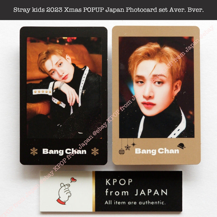 Stray kids 2023 Xmas POPUP Japan Official Photocard set Aver. Bver.