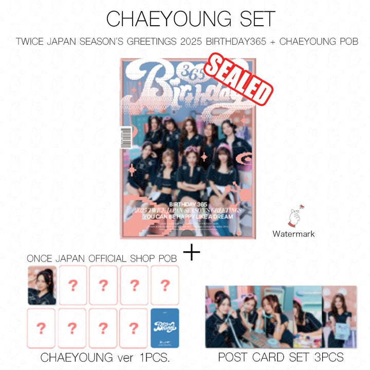 PRE TWICE JAPAN SEASON'S GREETINGS 2025 BIRTHDAY365 with ONCE POB PHOTOCARD