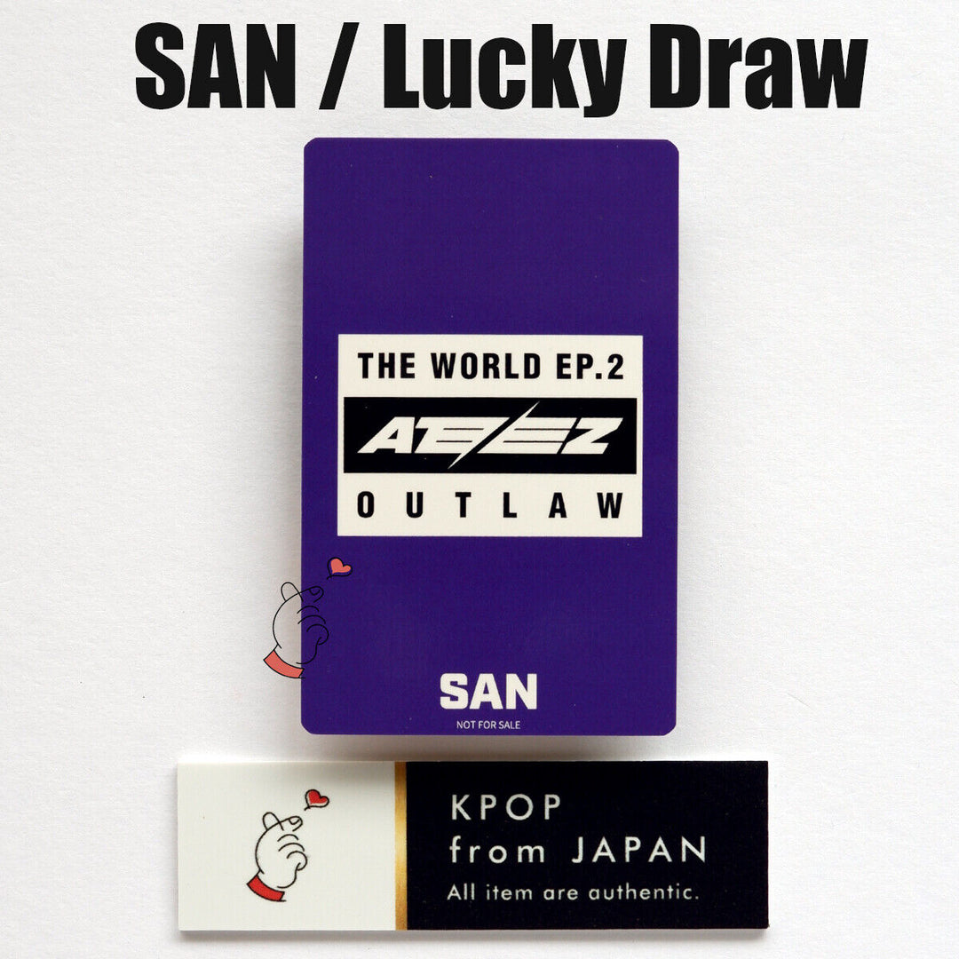 SAN ATEEZ THE WORLD EP.2:OUTLAW POB Lucky draw photocard Rakuten UMS japan