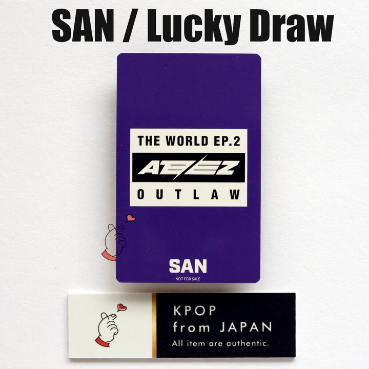 SAN ATEEZ THE WORLD EP.2:OUTLAW POB Tarjeta fotográfica del sorteo Rakuten UMS Japón 