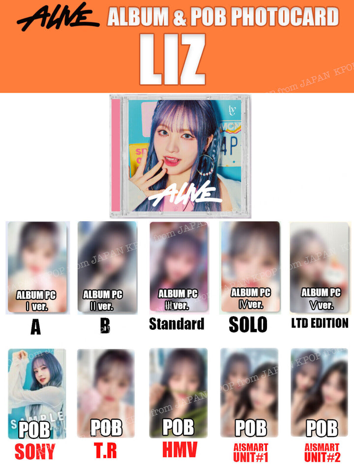 PRE IVE LIZ ALIVE ALBUM POB Photocard SONY HMV A!SMART Lucky Draw Unit