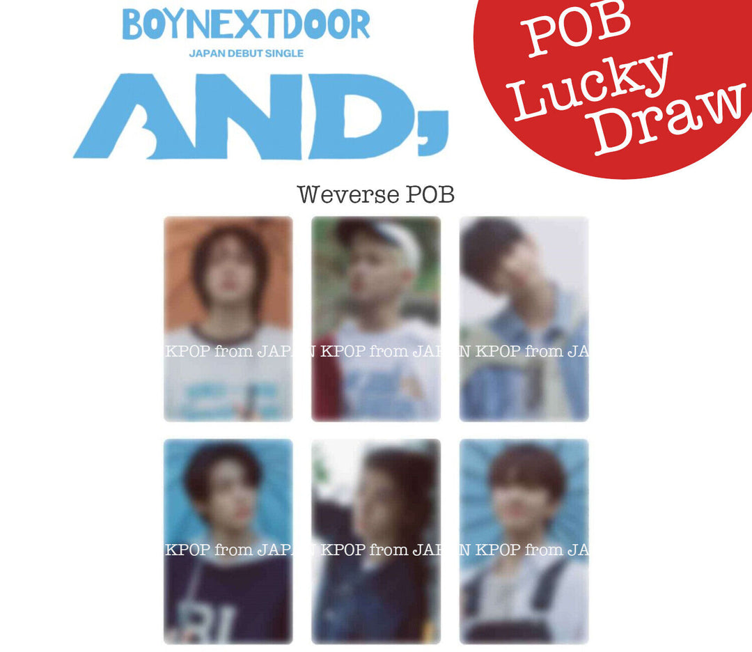 PRE BOYNEXTDOOR AND, Japan POB Benefit Lucky draw Photocard weverse UMS