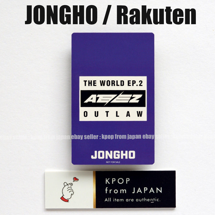 JONGHO ATEEZ THE WORLD EP.2:OUTLAW POB Tarjeta fotográfica del sorteo Rakuten UMS Japón 