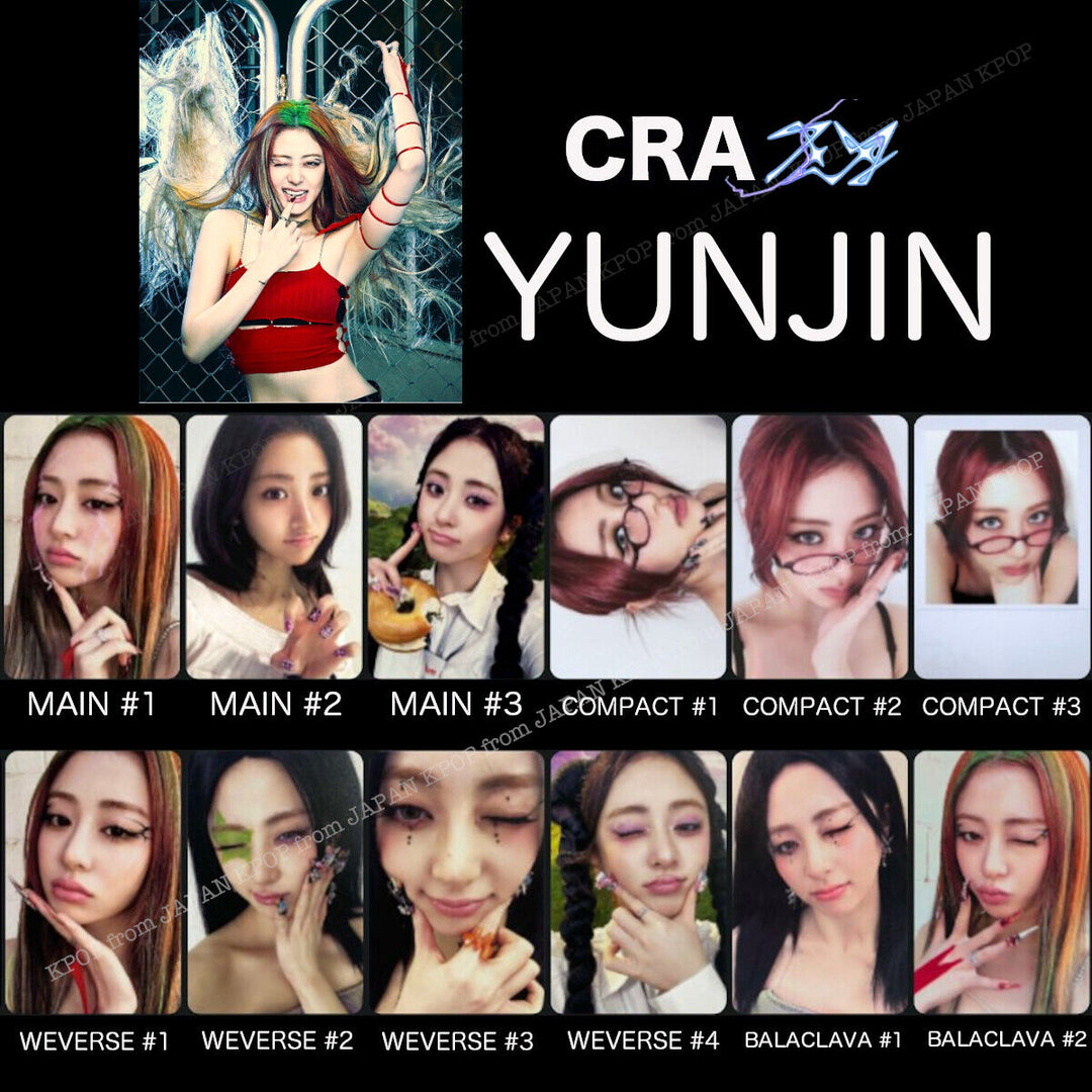 LE SSERAFIM CRAZY ALBUM OFFICIAL PHOTOCARD WEVERSE COMPACT BALACLAVA