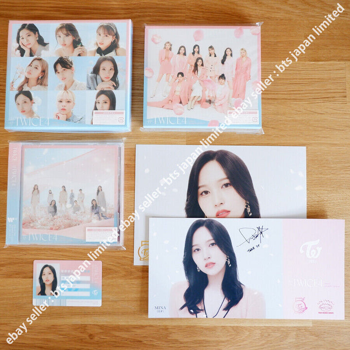 TWICE Mina TWICE4 CD oficial Photocard Tarjeta postal PC Tower records Limited 