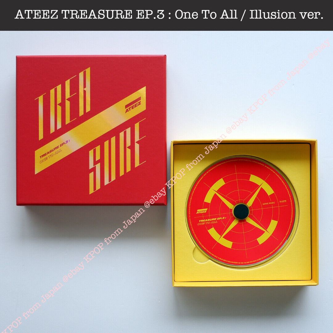 ATEEZ TREASURE EP.3 : One To All / Illusion , Wave ver. Album NOT with PC