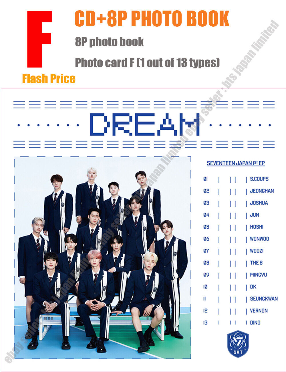 SEVENTEEN DREAM Japan Limited A / B / C / D / S / F / CARAT Club de fans 