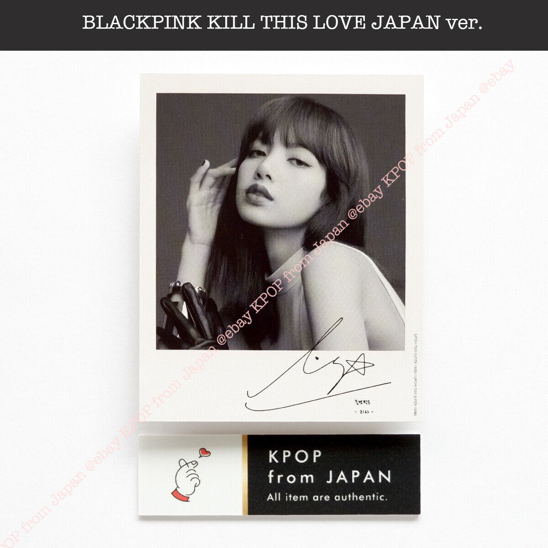 BLACKPINK KILL THIS LOVE JP version CD Official photocard Jisoo Rose Jennie Lisa