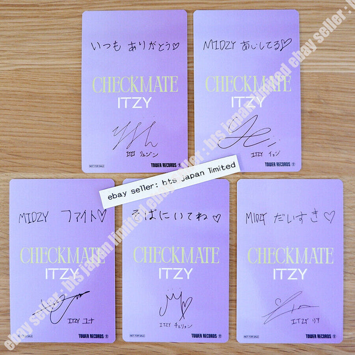 ITZY checkmate Japan Tower Records POB Official Photo card Benefit Photocard PC