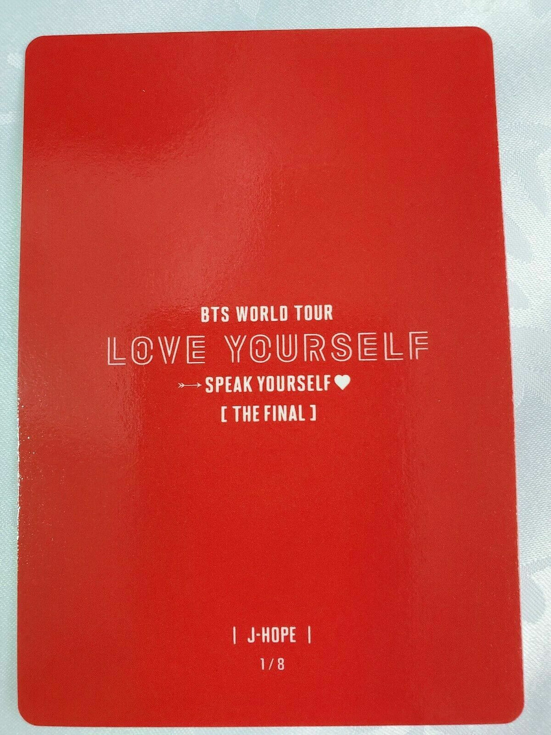 BTS Official Mini Photocard J-HOPE SPEAK YOURSELF THE FINAL in Seoul 2019