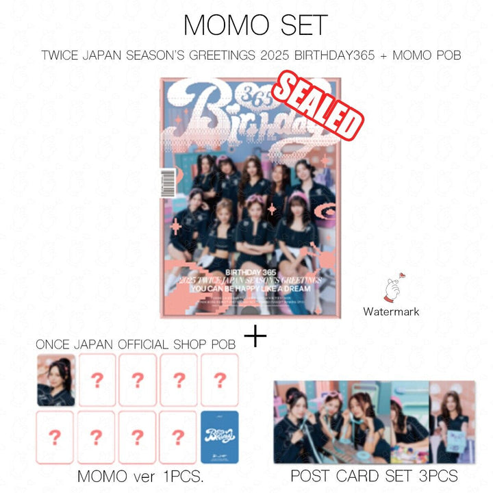 PRE TWICE JAPAN SEASON'S GREETINGS 2025 BIRTHDAY365 with ONCE POB PHOTOCARD