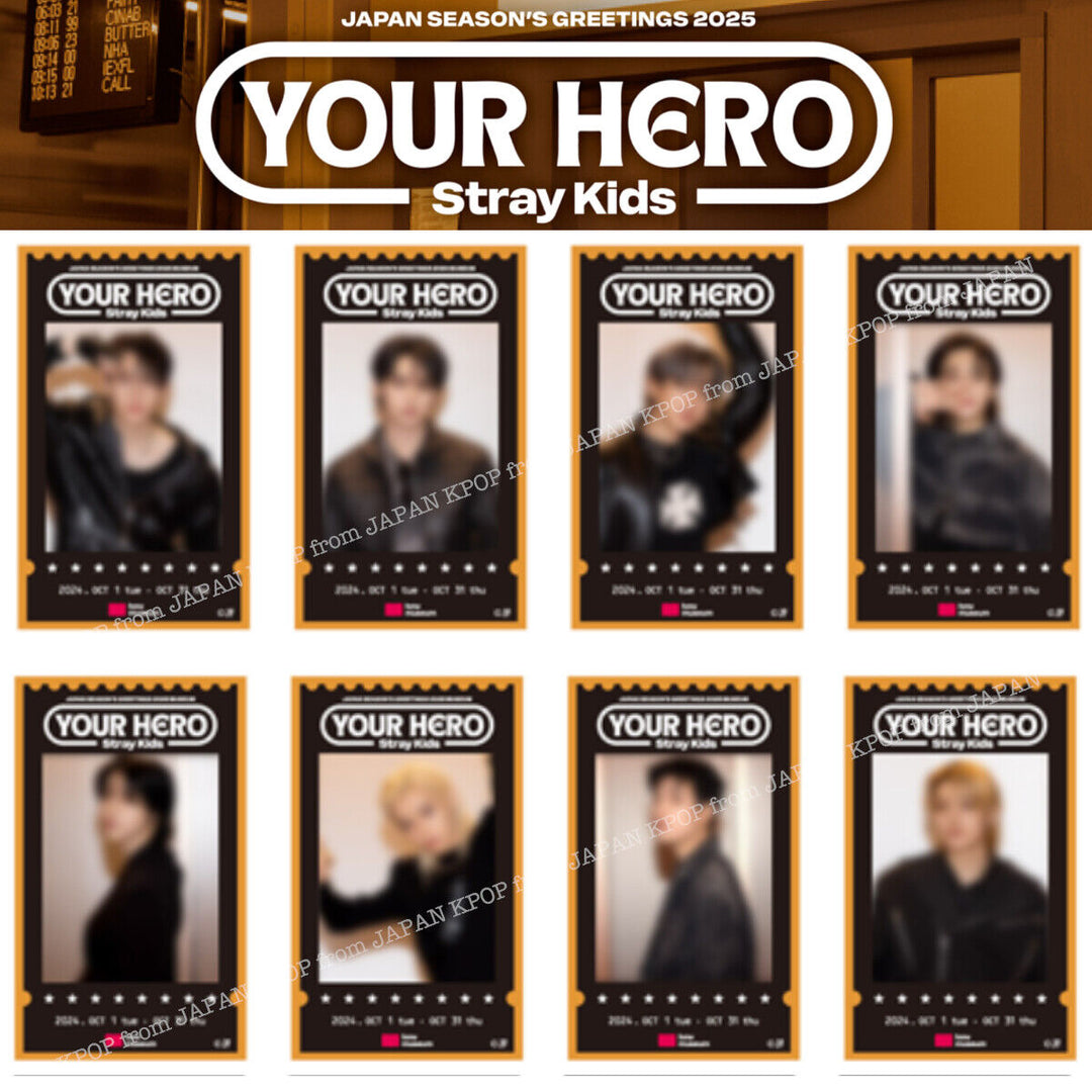 PRE STRAY KIDS YOUR HERO JAPAN SEASON’S GREETINGS 2025 MUSEUM MD PHOTOCARD POPUP