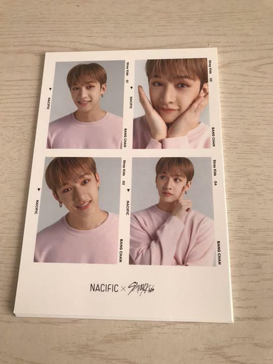 Stray Kids Bang Chan NACIFIC Beneficios Tarjeta fotográfica oficial de 4 cortes PC 