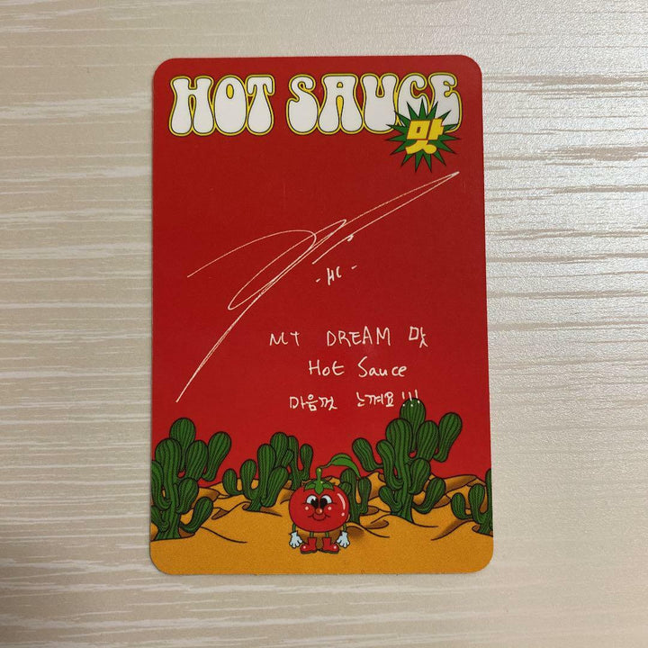 NCT DREAM Hot Sauce Haechan Tarjeta fotográfica oficial PC Crazy Bolling Chilling Cafe 7 