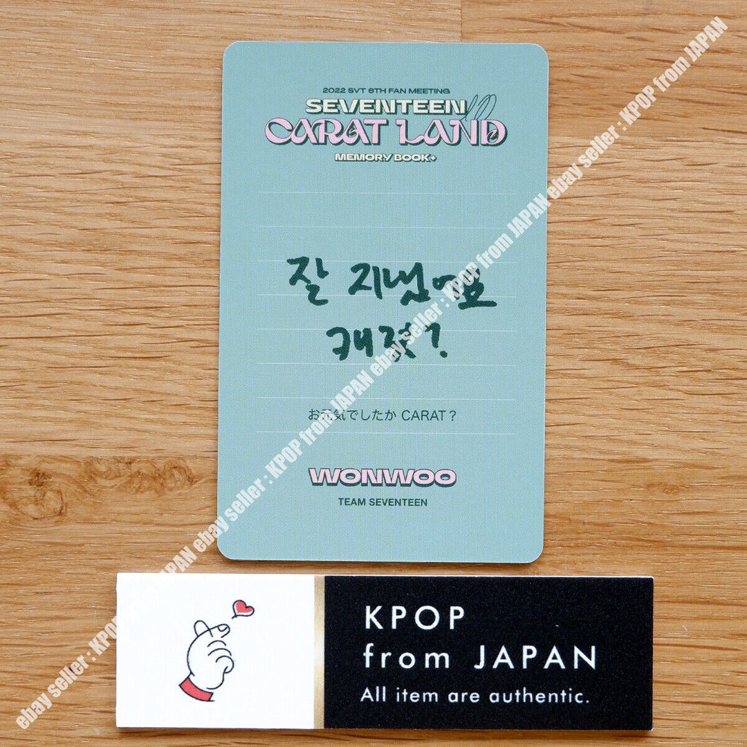 DIECISIETE en CARAT LAND MEMORY BOOK DVD Tarjeta fotográfica oficial 2022 SVT FAN MEETING 