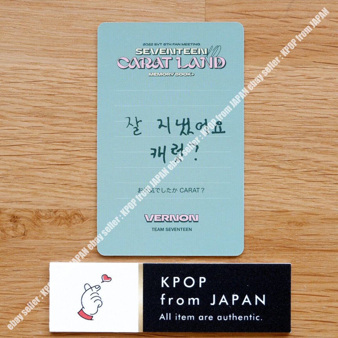 DIECISIETE en CARAT LAND MEMORY BOOK DVD Tarjeta fotográfica oficial 2022 SVT FAN MEETING 