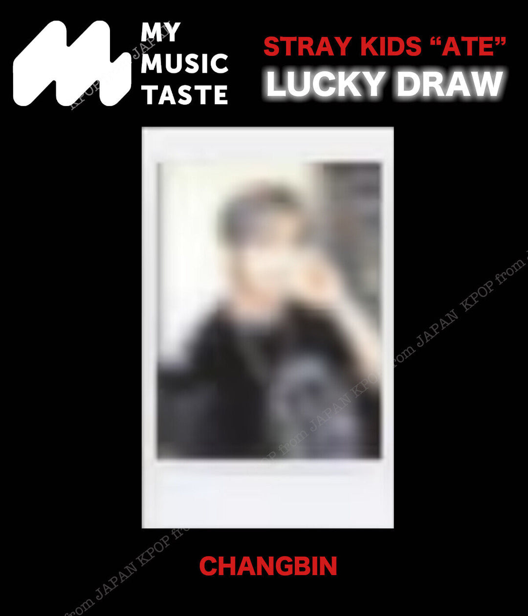 PRE STRAY KIDS ATE MMT LUCKY DRAW EVENT OFFIClAL POLAROID PHOTOCARD MYMUSICTASTE