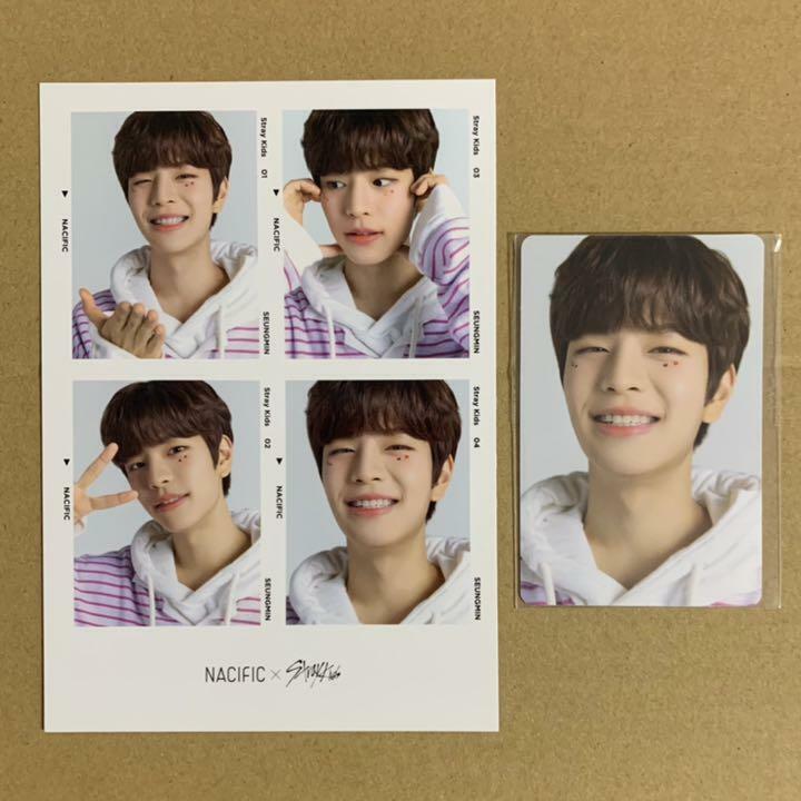 Stray Kids Seungmin NACIFIC Beneficios Tarjeta fotográfica oficial de 4 cortes PC 