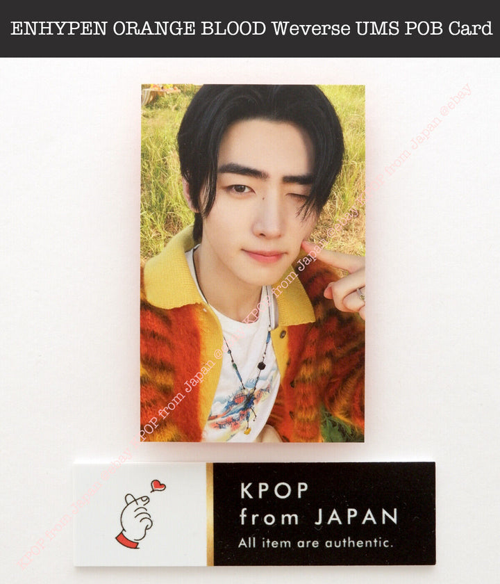 ENHYPEN ORANGE BLOOD Weverse UMS Japón POB Sorteo de la suerte Tarjeta fotográfica oficial 