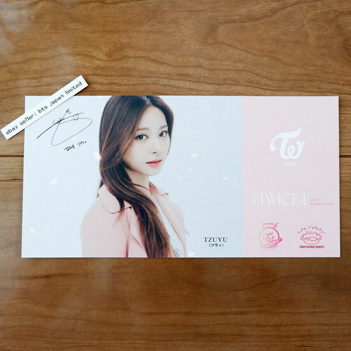 TWICE Jihyo TWICE4 CD oficial Photocard Tarjeta postal PC Tower records Limited 