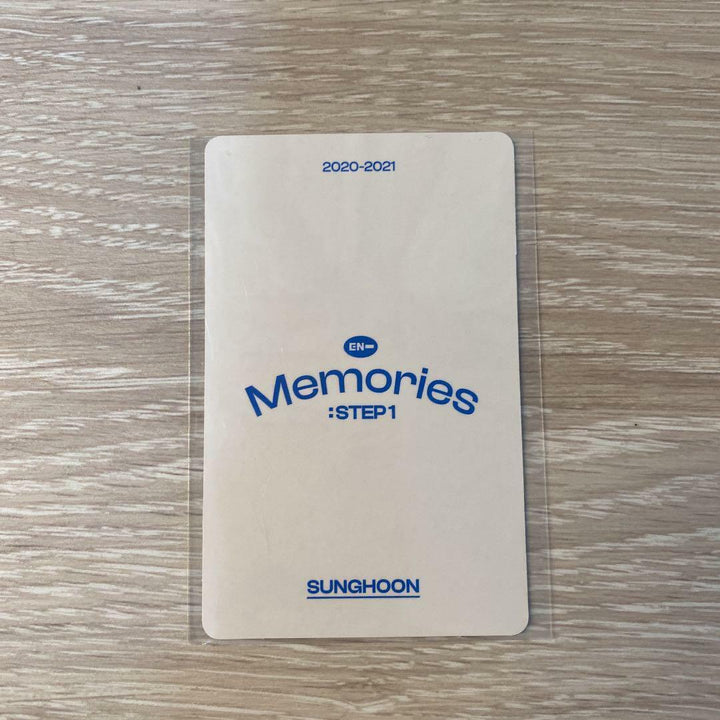 ENHYPEN SUNGHOON Memories: Paso 1 Tarjeta fotográfica oficial DVD DIGI CODE POM 