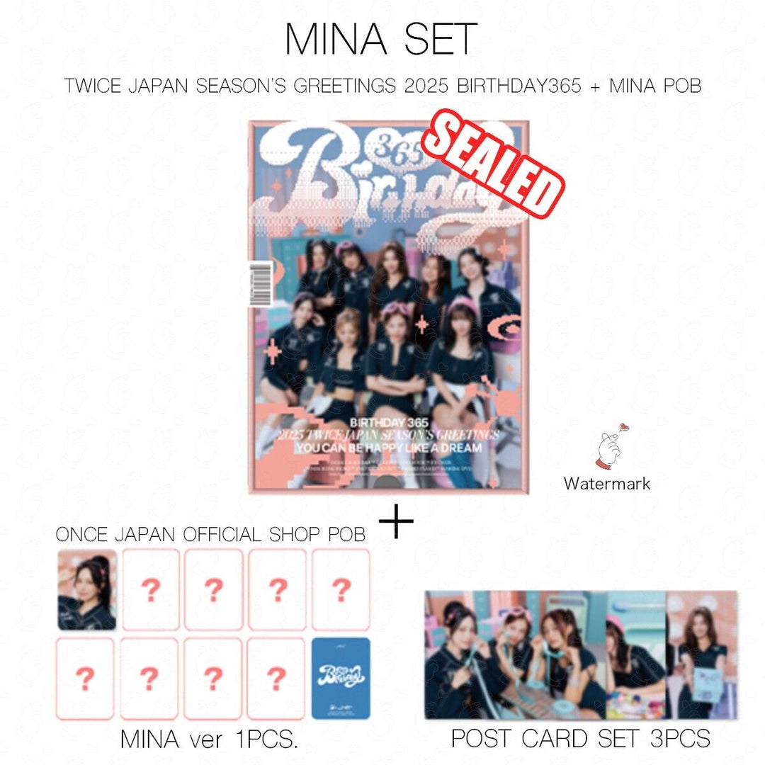 PRE TWICE JAPAN SEASON'S GREETINGS 2025 BIRTHDAY365 with ONCE POB PHOTOCARD