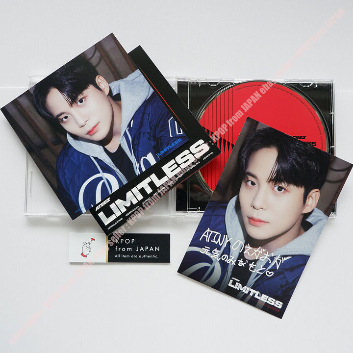 ATEEZ Limitless Chaqueta cambiadora oficial + CD estándar + Tarjeta postal 