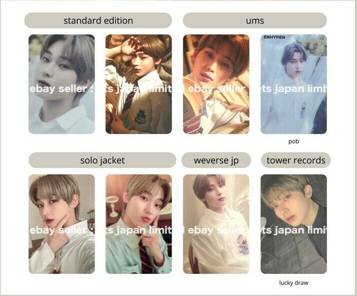 ENHYPEN SUNOO BORDER : Hakanai Official Photo card Solo Universal weverse PC