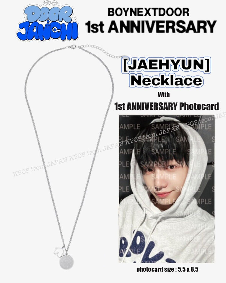 PRE JAEHYUN 1st ANNIVERSARY MD BOYNEXTDOOR Necklace with Photocard set ONEDOOR