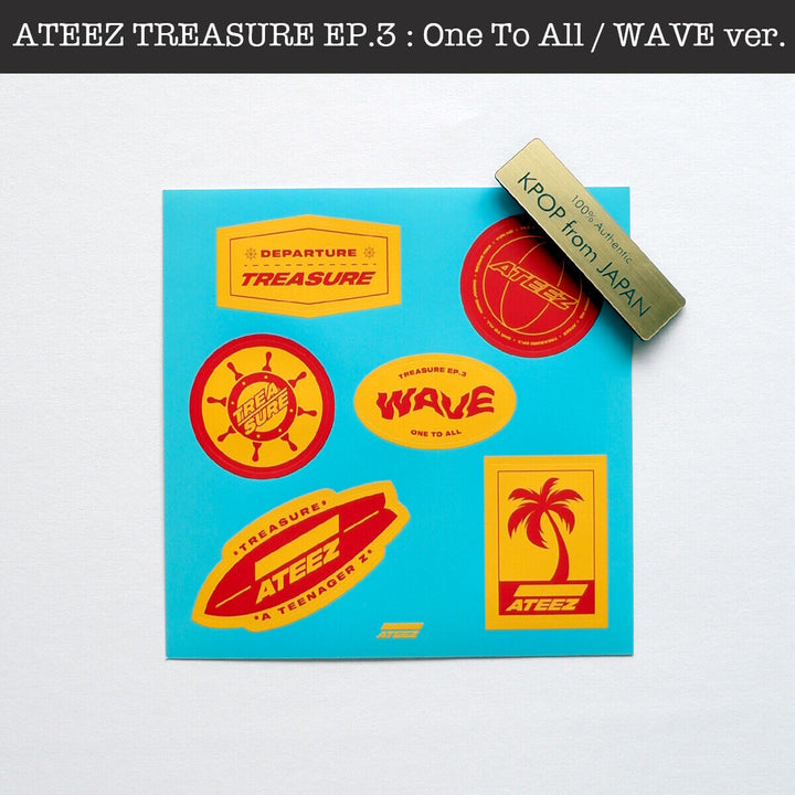 ATEEZ TREASURE EP.3 : One To All / Illusion , Wave ver. Album NOT with PC