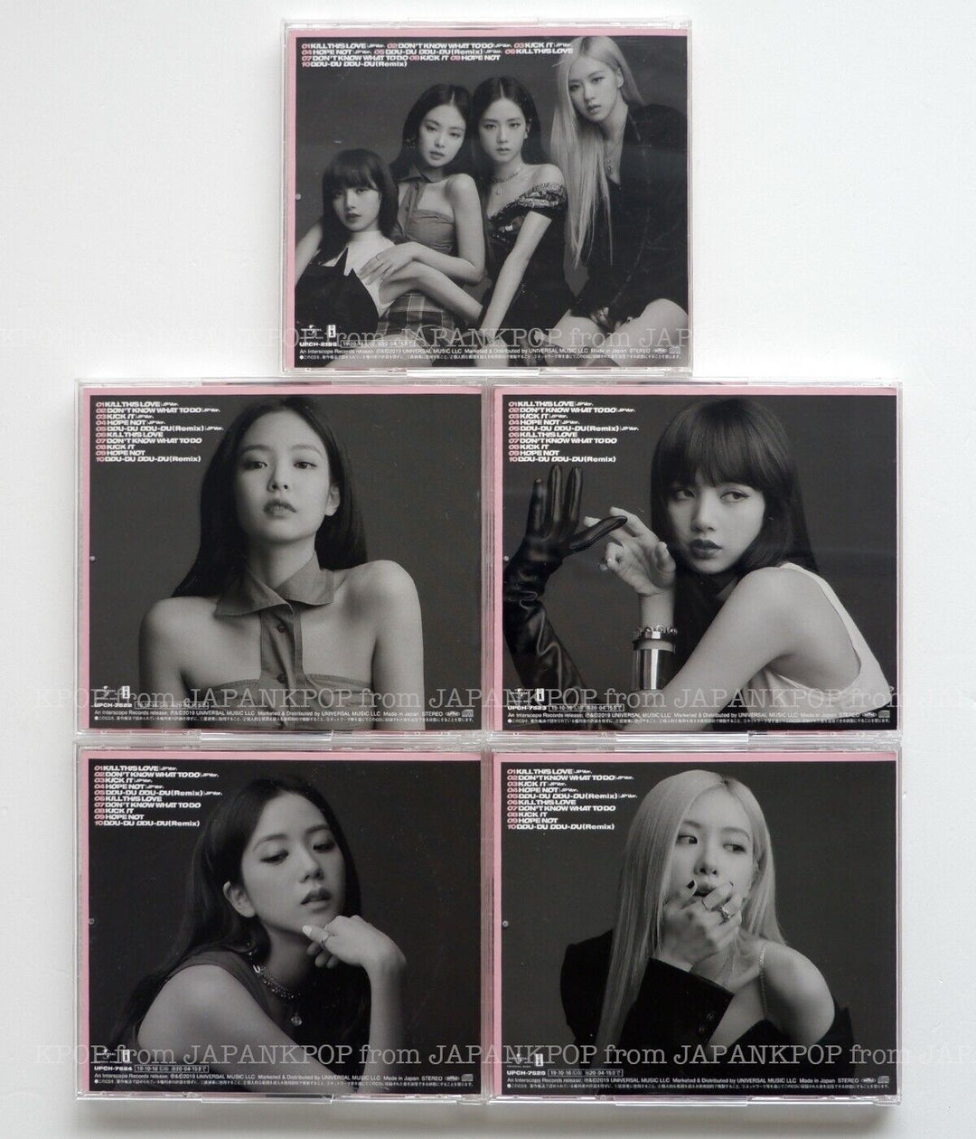 BLACKPINK KILL THIS LOVE JP version Complete set JENNIE ROSE LISA JISO Album