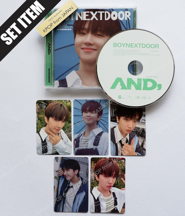 WOONHAK BOYNEXTDOOR AND, Japan Solo CD + POB Lucky draw Photocard weverse UMS