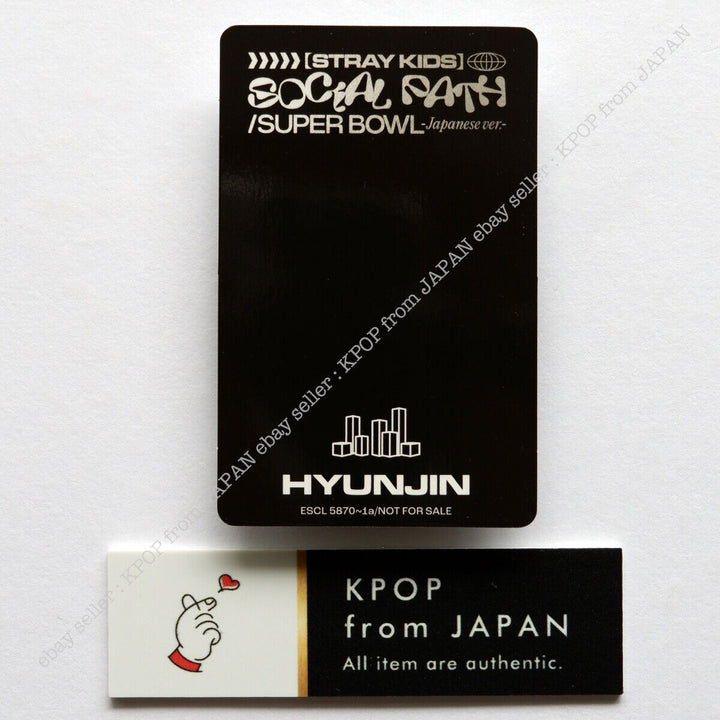 Hyunjin Stray Kids Social Path Tarjeta fotográfica oficial JAPAN POB FC Tarjeta fotográfica Fan 